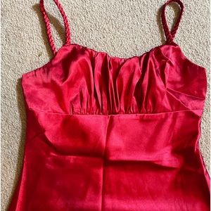 Beautiful red silk tank